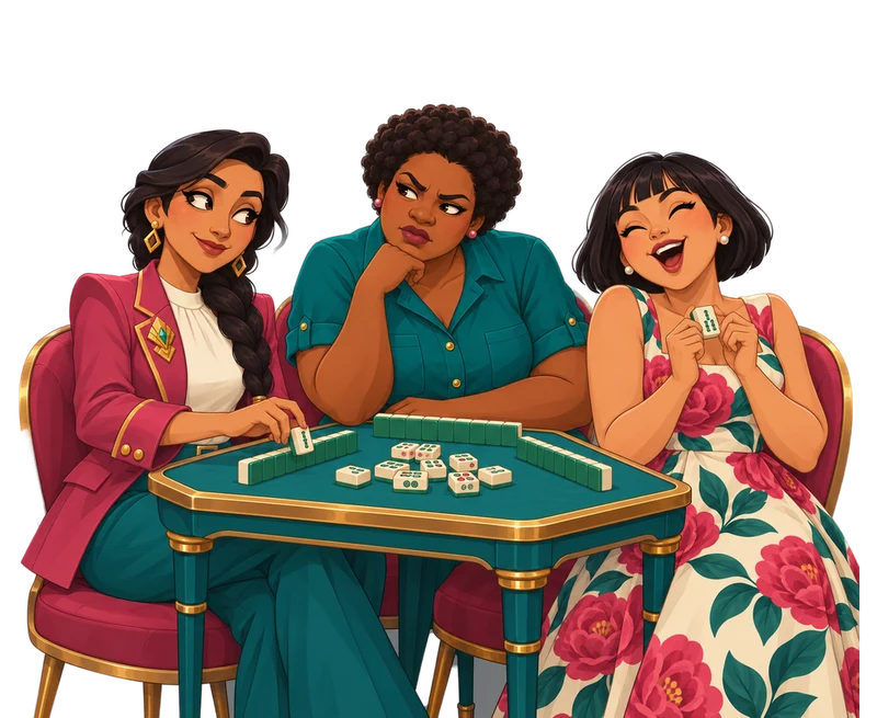 Three friends bring their very different personalities to the mahjong table.